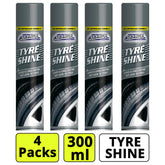 4X Car Pride Tyre Shine Spray 300ml Spray Paint